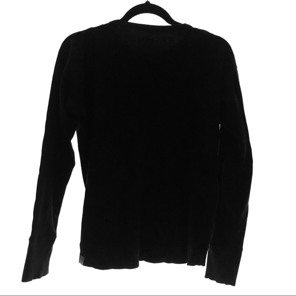 Lunya black crew neck sweater pop over size Medium Pima cotton comfy - Picture 10 of 10